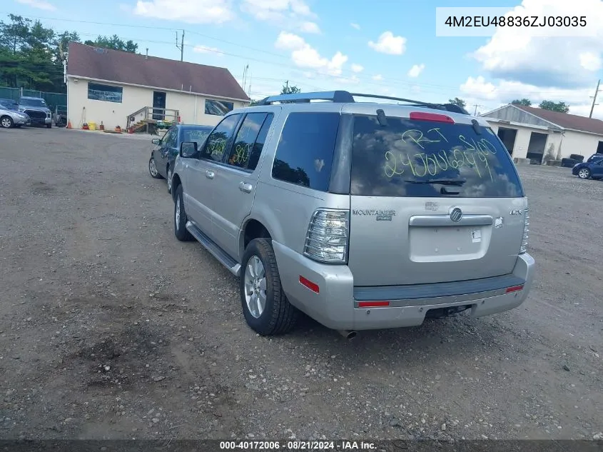 2006 Mercury Mountaineer Premier VIN: 4M2EU48836ZJ03035 Lot: 40172006