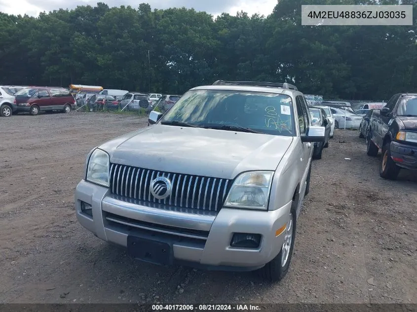 2006 Mercury Mountaineer Premier VIN: 4M2EU48836ZJ03035 Lot: 40172006