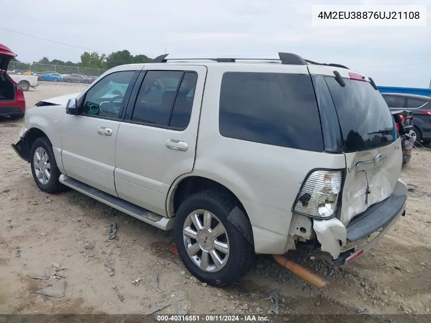 2006 Mercury Mountaineer Premier VIN: 4M2EU38876UJ21108 Lot: 40316551