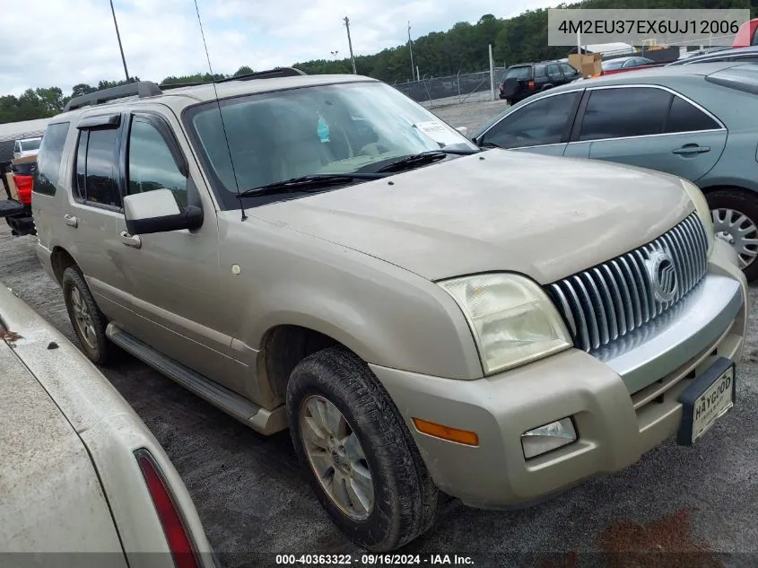 2006 Mercury Mountaineer Luxury VIN: 4M2EU37EX6UJ12006 Lot: 40363322