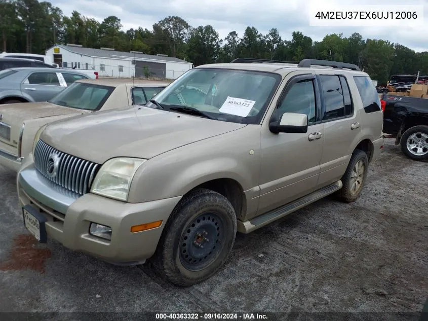 2006 Mercury Mountaineer Luxury VIN: 4M2EU37EX6UJ12006 Lot: 40363322