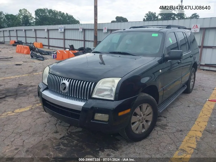 2007 Mercury Mountaineer VIN: 4M2EU47E47UJ08640 Lot: 39987335