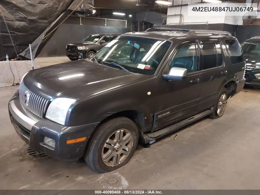 4M2EU48847UJ06749 2007 Mercury Mountaineer Premier