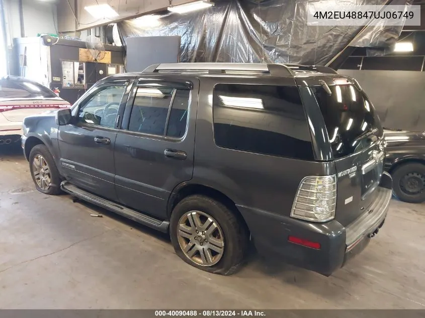 2007 Mercury Mountaineer Premier VIN: 4M2EU48847UJ06749 Lot: 40090488