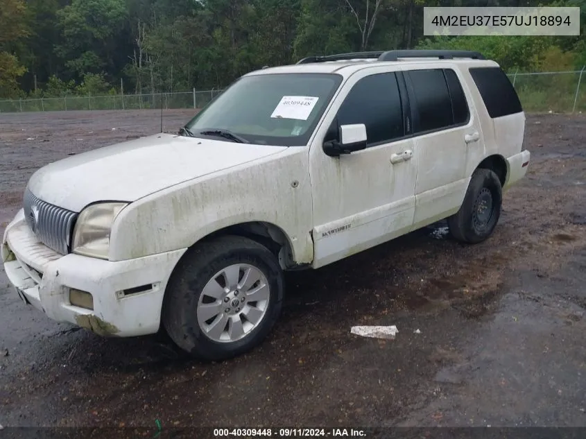 2007 Mercury Mountaineer VIN: 4M2EU37E57UJ18894 Lot: 40309448