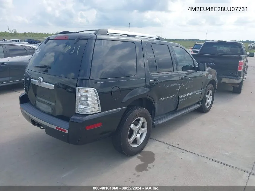 2008 Mercury Mountaineer Premier VIN: 4M2EU48E28UJ07731 Lot: 40161060