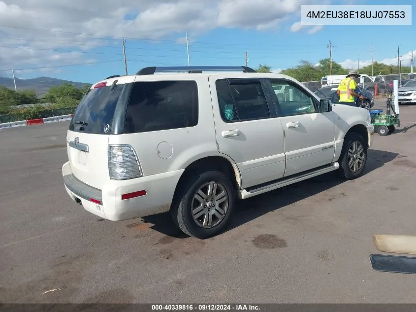 2008 Mercury Mountaineer Premier VIN: 4M2EU38E18UJ07553 Lot: 40339816