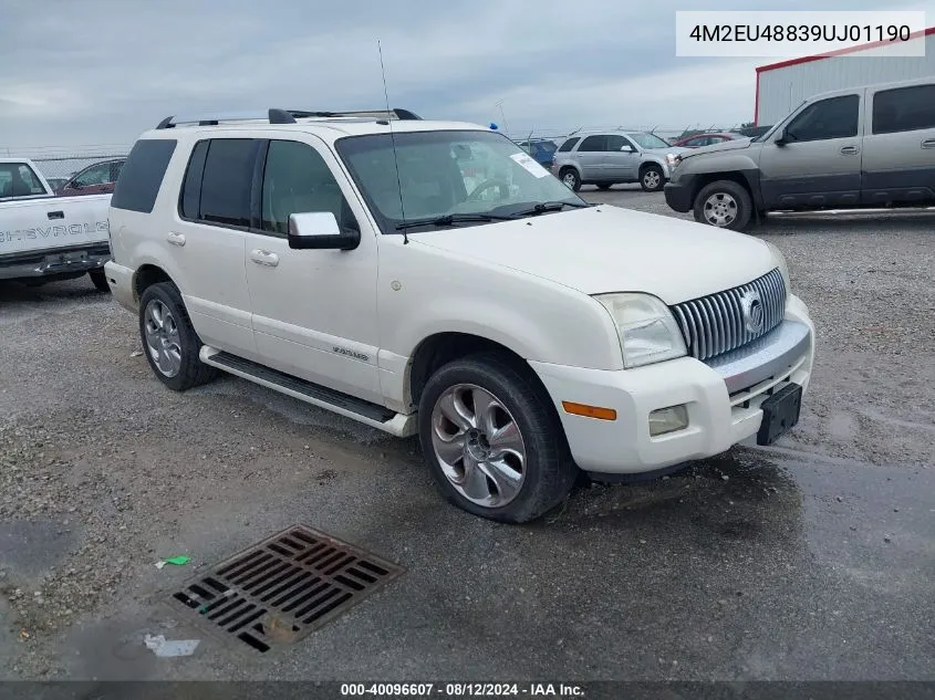 2009 Mercury Mountaineer Premier VIN: 4M2EU48839UJ01190 Lot: 40096607