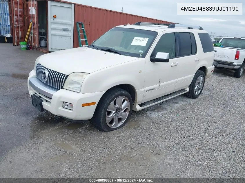 2009 Mercury Mountaineer Premier VIN: 4M2EU48839UJ01190 Lot: 40096607