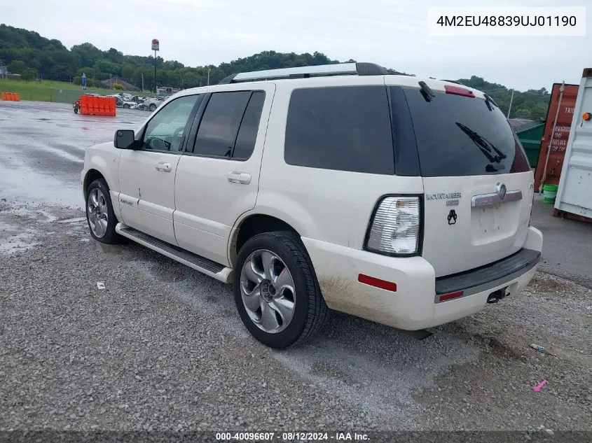 2009 Mercury Mountaineer Premier VIN: 4M2EU48839UJ01190 Lot: 40096607