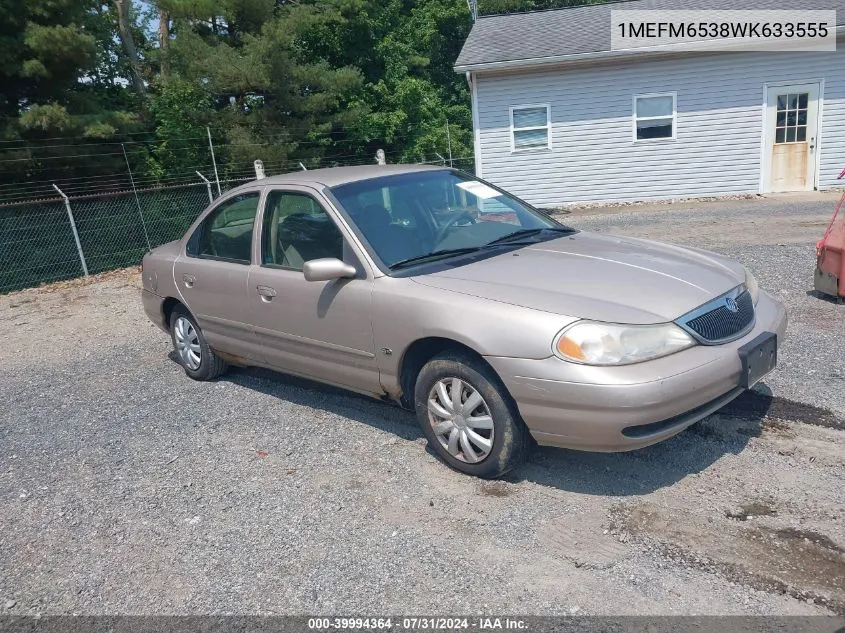 1998 Mercury Mystique VIN: 1MEFM6538WK633555 Lot: 39994364