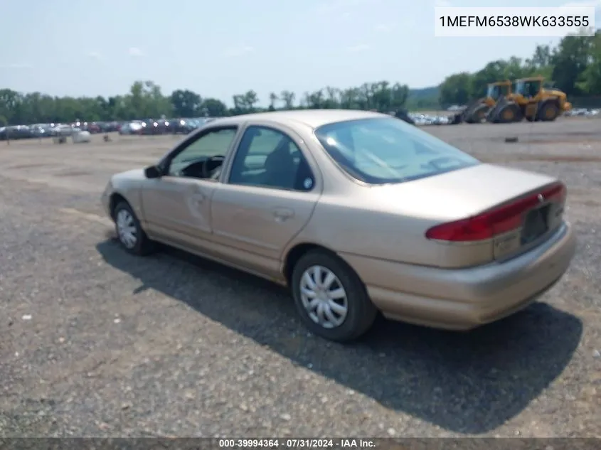 1998 Mercury Mystique VIN: 1MEFM6538WK633555 Lot: 39994364