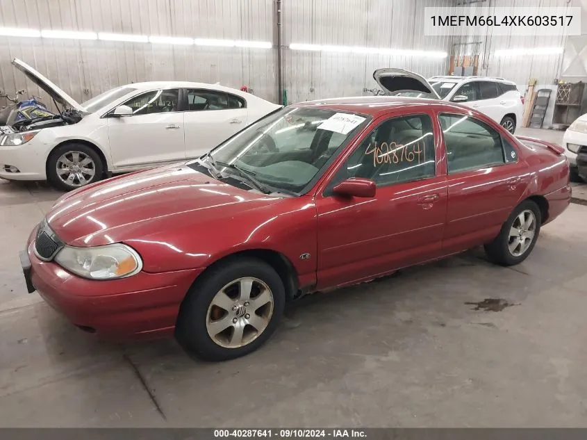 1MEFM66L4XK603517 1999 Mercury Mystique Ls