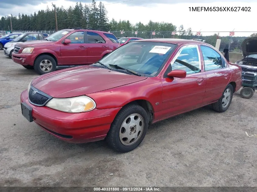 1MEFM6536XK627402 1999 Mercury Mystique Gs