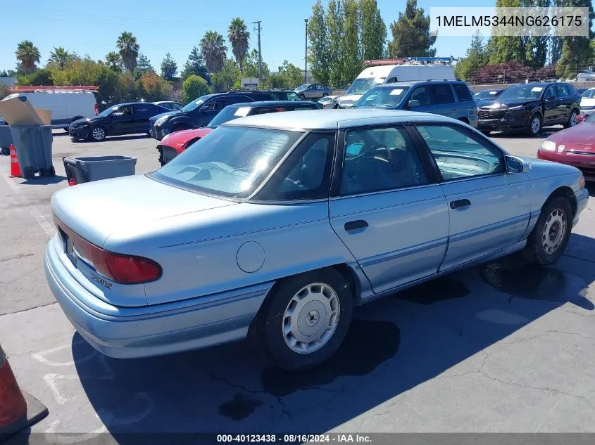 1992 Mercury Sable Ls VIN: 1MELM5344NG626175 Lot: 40123438