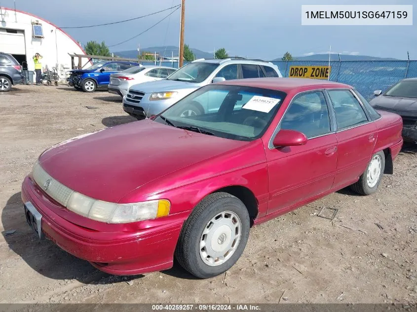 1995 Mercury Sable Gs VIN: 1MELM50U1SG647159 Lot: 40259257