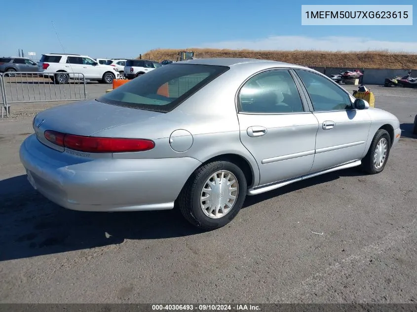 1999 Mercury Sable Gs VIN: 1MEFM50U7XG623615 Lot: 40306493