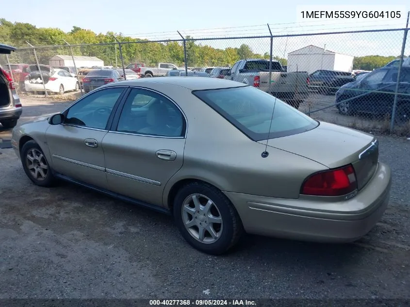 2000 Mercury Sable Ls Premium VIN: 1MEFM55S9YG604105 Lot: 40277368