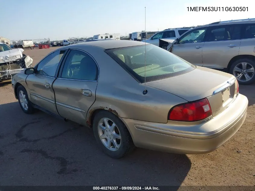 2001 Mercury Sable Ls VIN: 1MEFM53U11G630501 Lot: 40276337