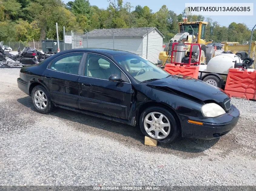 2003 Mercury Sable Gs VIN: 1MEFM50U13A606385 Lot: 40295854