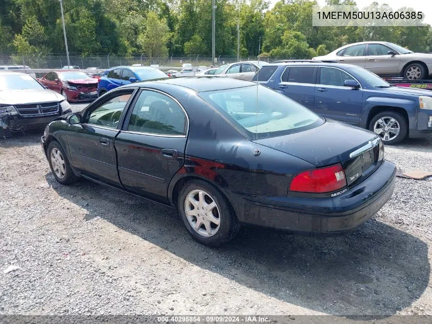 2003 Mercury Sable Gs VIN: 1MEFM50U13A606385 Lot: 40295854