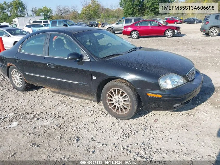 2003 Mercury Sable Ls Premium VIN: 1MEFM55S13A606698 Lot: 40327633