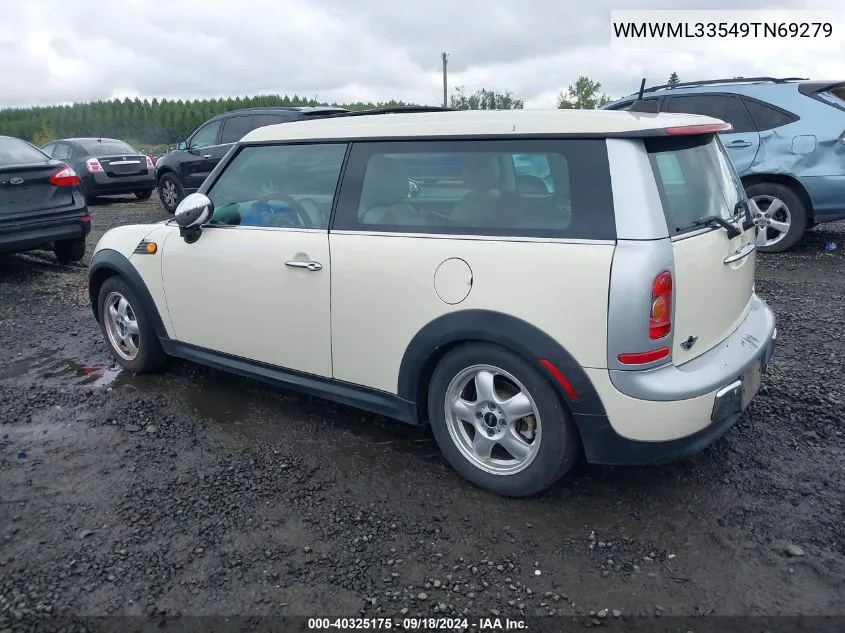 2009 Mini Cooper Clubman Clubman VIN: WMWML33549TN69279 Lot: 40325175