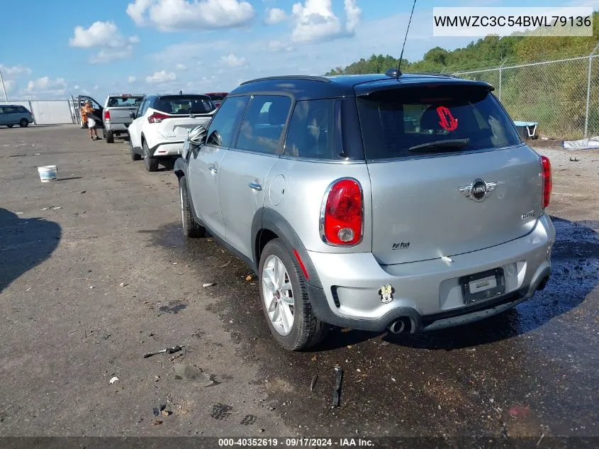 2011 Mini Cooper S Countryman VIN: WMWZC3C54BWL79136 Lot: 40352619