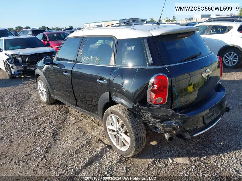 2012 Mini Cooper Countryman VIN: WMWZC5C56CWL59919 Lot: 12075186