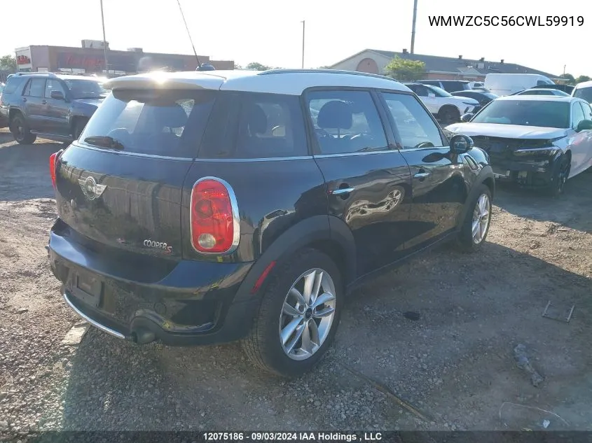 2012 Mini Cooper Countryman VIN: WMWZC5C56CWL59919 Lot: 12075186