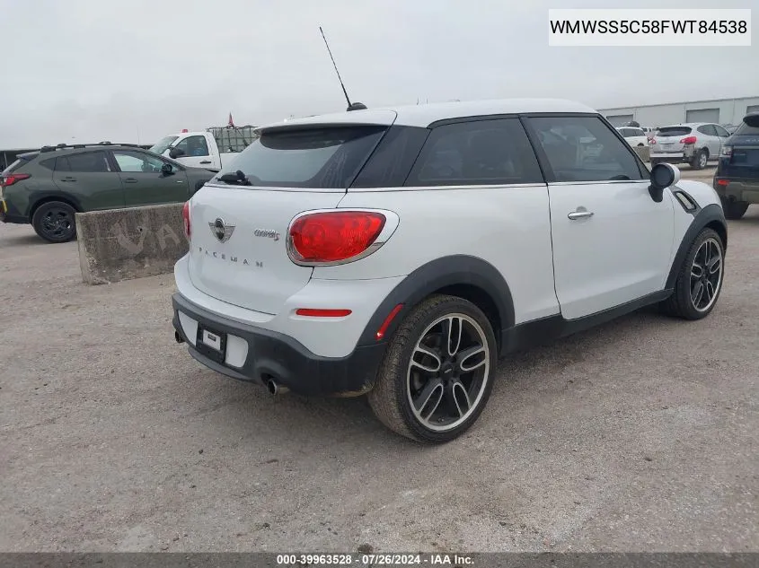 WMWSS5C58FWT84538 2015 Mini Paceman Cooper S