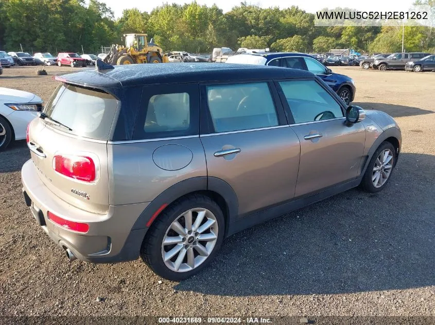 WMWLU5C52H2E81262 2017 Mini Clubman Cooper S