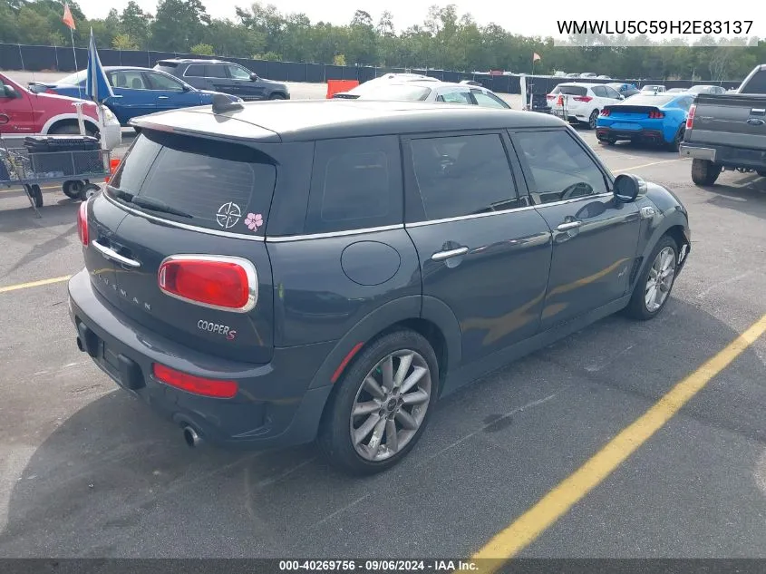 2017 Mini Clubman Cooper S VIN: WMWLU5C59H2E83137 Lot: 40269756