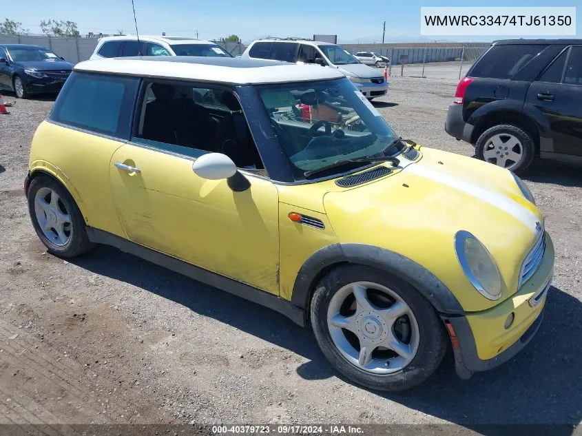 2004 Mini Cooper VIN: WMWRC33474TJ61350 Lot: 40379723