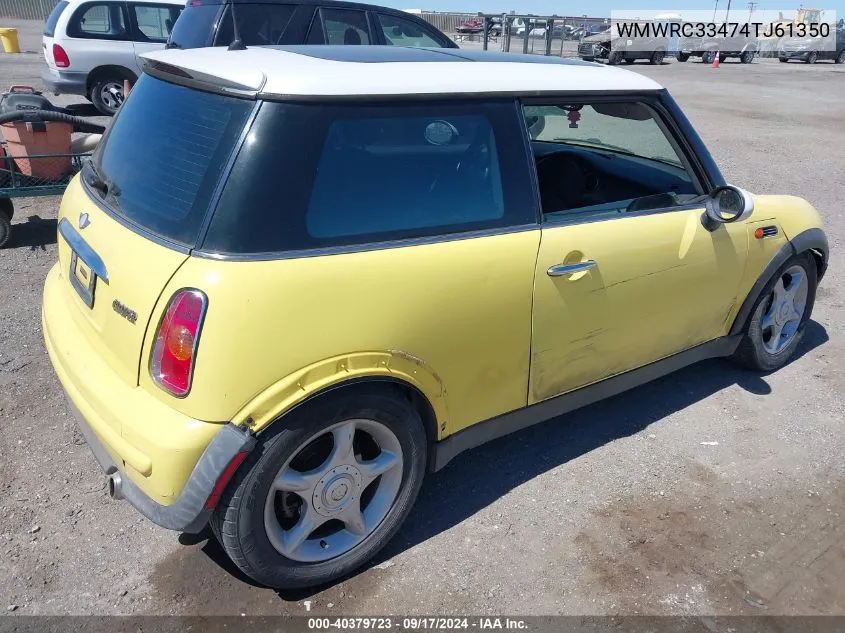 2004 Mini Cooper VIN: WMWRC33474TJ61350 Lot: 40379723