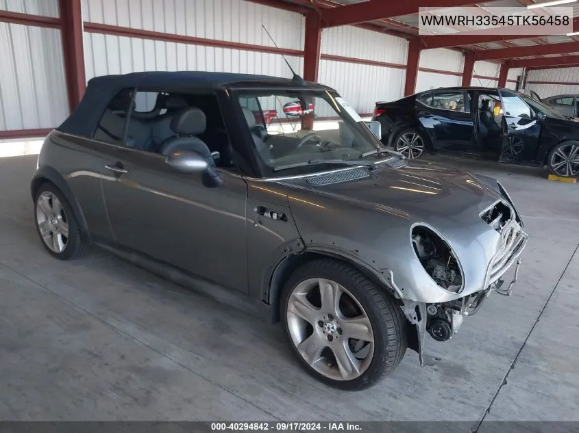 2005 Mini Cooper S VIN: WMWRH33545TK56458 Lot: 40294842