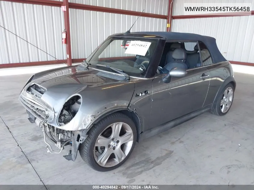 2005 Mini Cooper S VIN: WMWRH33545TK56458 Lot: 40294842