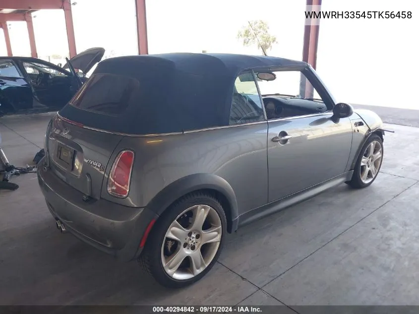 2005 Mini Cooper S VIN: WMWRH33545TK56458 Lot: 40294842