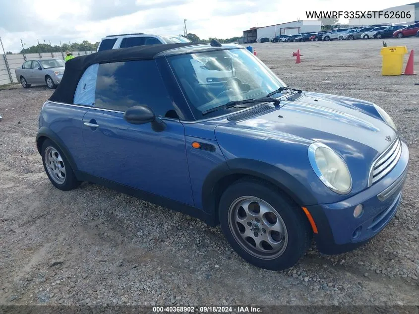 2005 Mini Cooper VIN: WMWRF335X5TF62606 Lot: 40368902