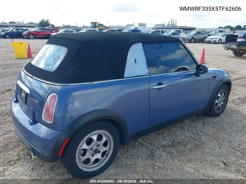 2005 Mini Cooper VIN: WMWRF335X5TF62606 Lot: 40368902