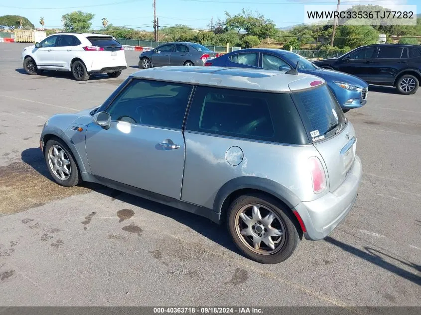 2006 Mini Cooper VIN: WMWRC33536TJ77282 Lot: 40363718