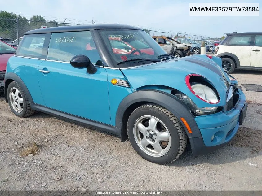 2009 Mini Cooper Hardtop VIN: WMWMF33579TW78584 Lot: 40352081