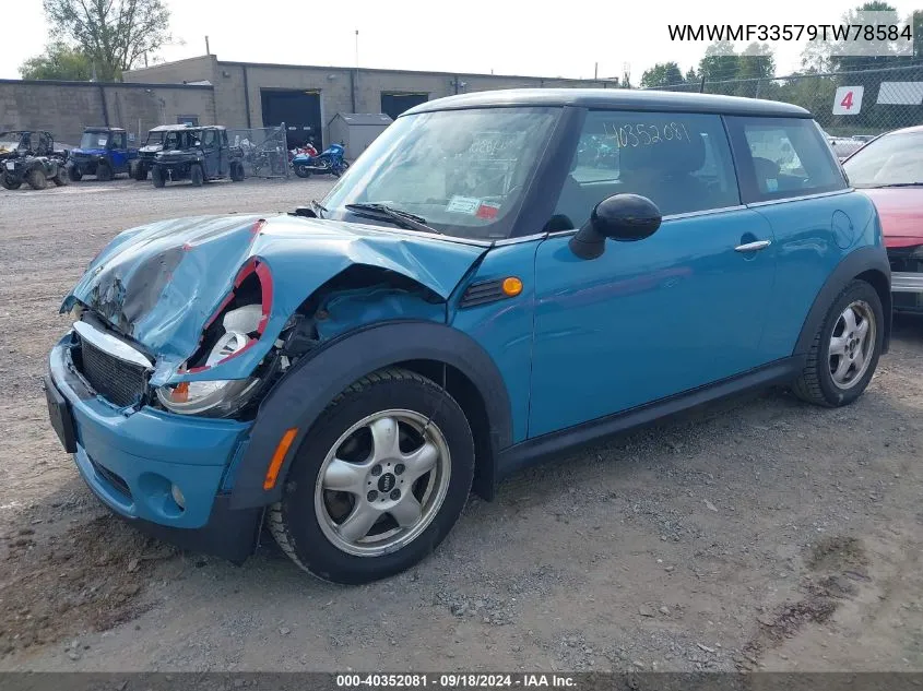 2009 Mini Cooper Hardtop VIN: WMWMF33579TW78584 Lot: 40352081