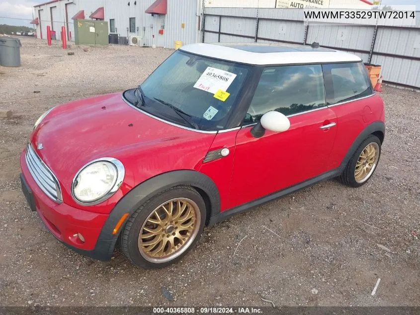 2009 Mini Cooper VIN: WMWMF33529TW72014 Lot: 40365808