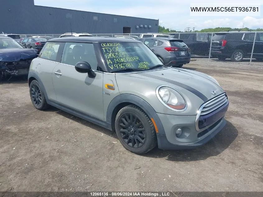 2014 Mini Cooper VIN: WMWXM5C56ET936781 Lot: 12065135