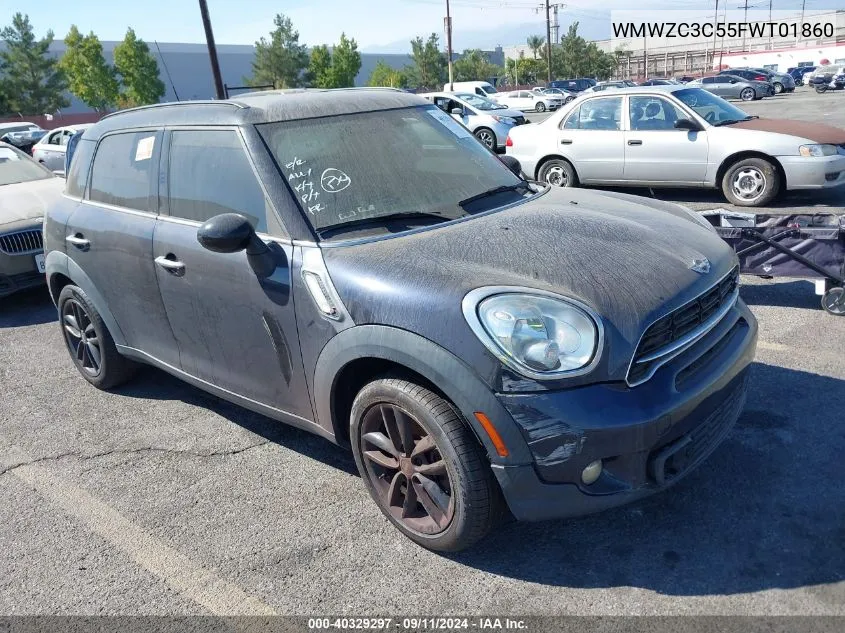 2015 Mini Countryman Cooper S VIN: WMWZC3C55FWT01860 Lot: 40329297