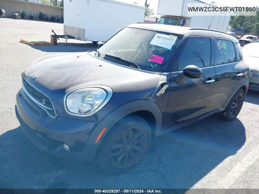 2015 Mini Countryman Cooper S VIN: WMWZC3C55FWT01860 Lot: 40329297