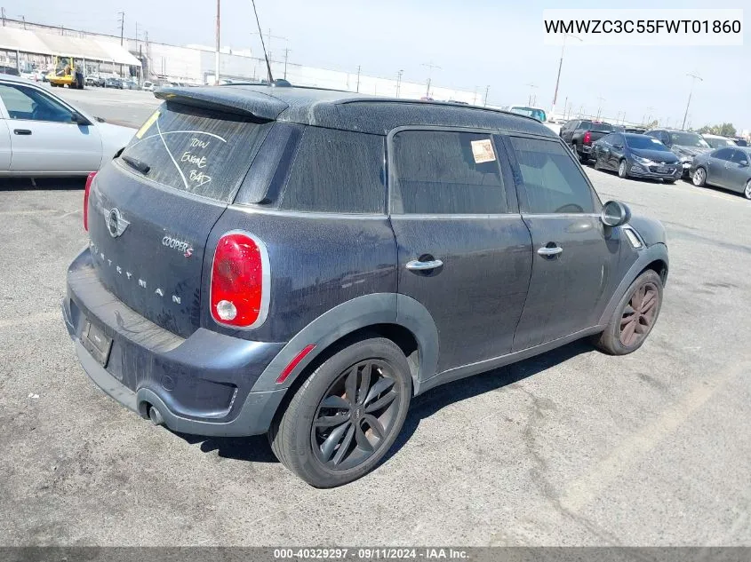 2015 Mini Countryman Cooper S VIN: WMWZC3C55FWT01860 Lot: 40329297