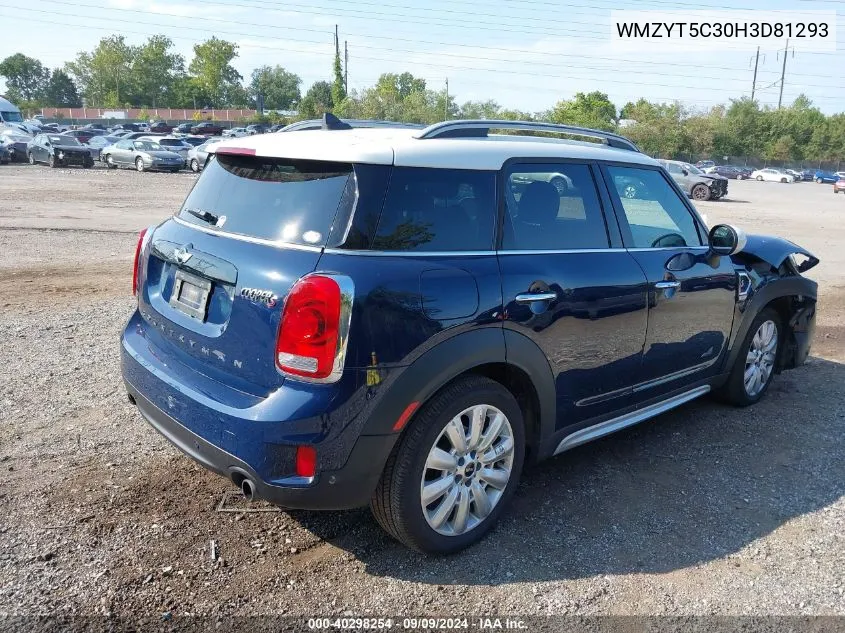 2017 Mini Countryman Cooper S VIN: WMZYT5C30H3D81293 Lot: 40298254