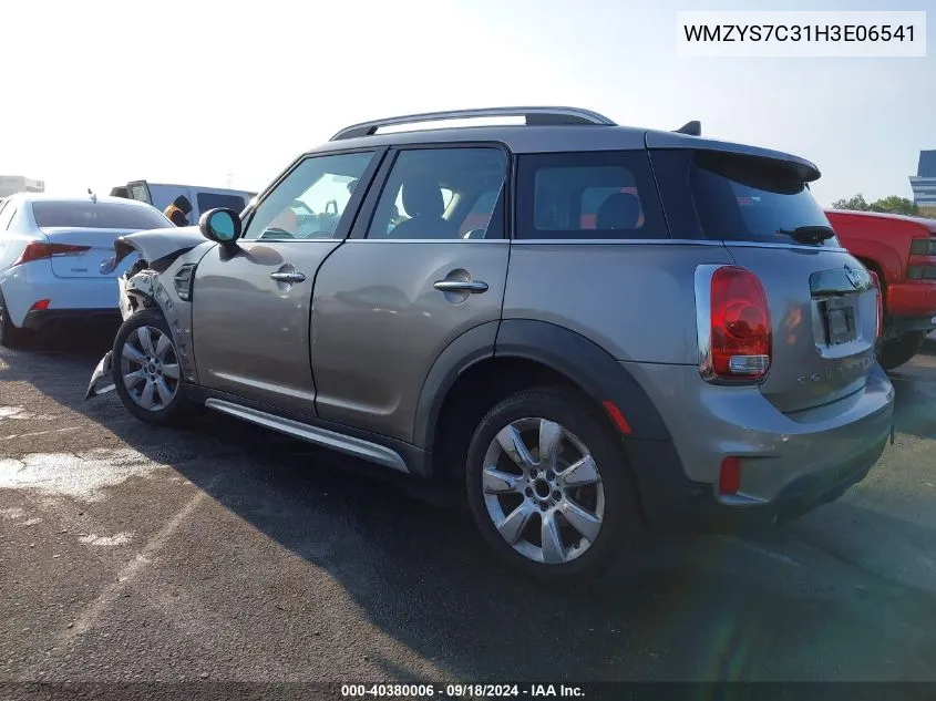 2017 Mini Countryman Cooper VIN: WMZYS7C31H3E06541 Lot: 40380006